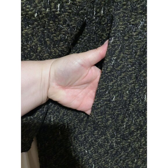 Vintage Falcone Tweed Overcoat 42 Coat Double Breasted USA Minimalist Capsule - Picture 5 of 14